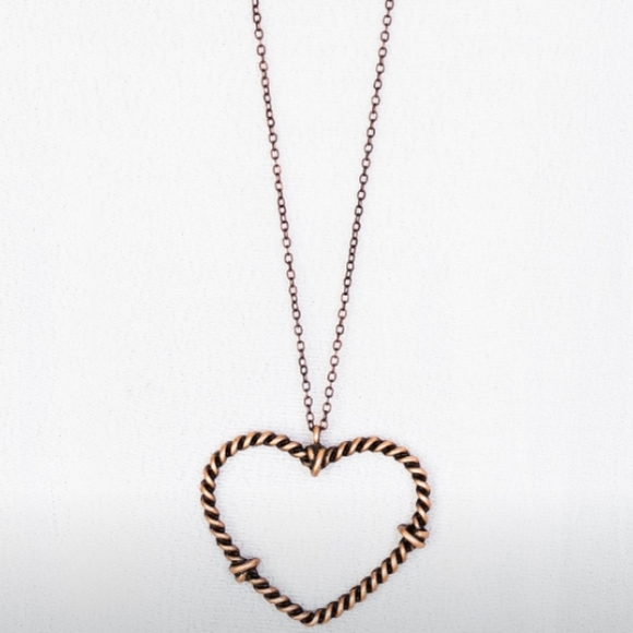 "Straight From The Heart" - Copper Heart Necklace - Picture 1 of 4